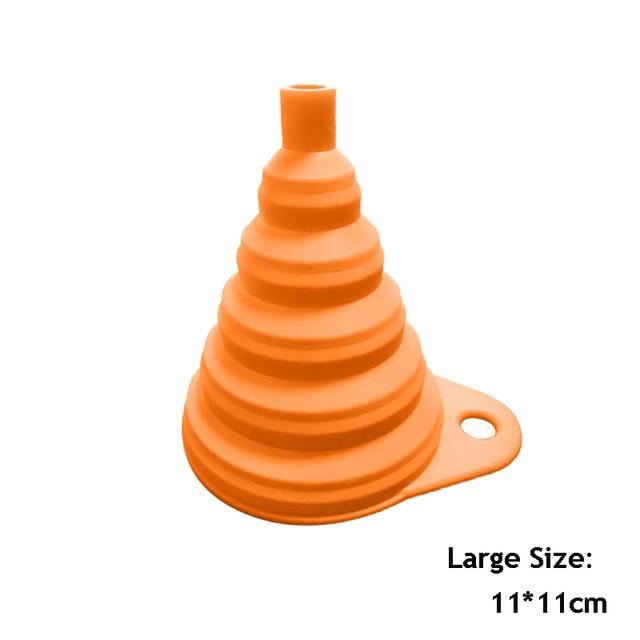 1pcs Mini Foldable Funnel Silicone Funnels Be Hung Household Liquid Dispensing Kitchen Tools