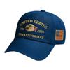 US 250th Anniversary Soft Embroidery Peak Cap Breathable Retro Printed Baseball Hat for Activities Hiking Camping Picnic