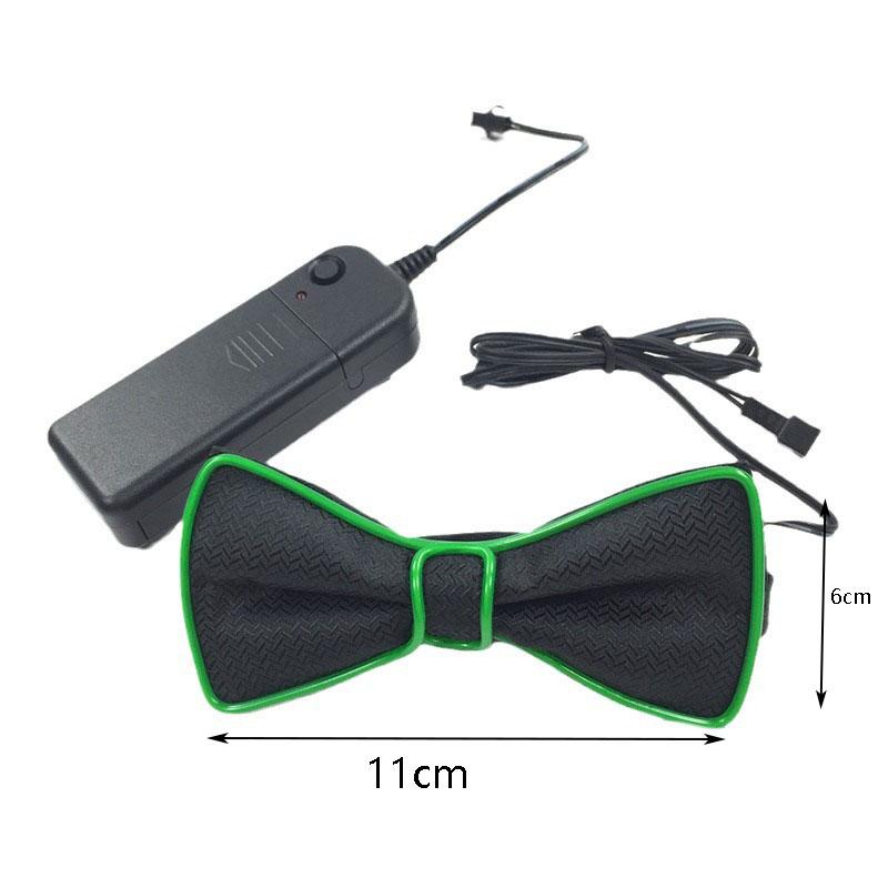 Men Glowing Bow Tie EL Wire Neon LED Luminous Party Haloween Christmas Luminous Light Up Decoration Bar Club Stage Prop Clothing