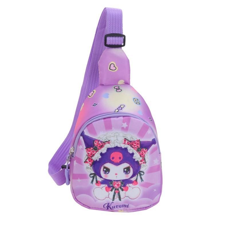 Kuromi Cartoon Kids Coin Wallet With Polyester Lining For Daily School Use