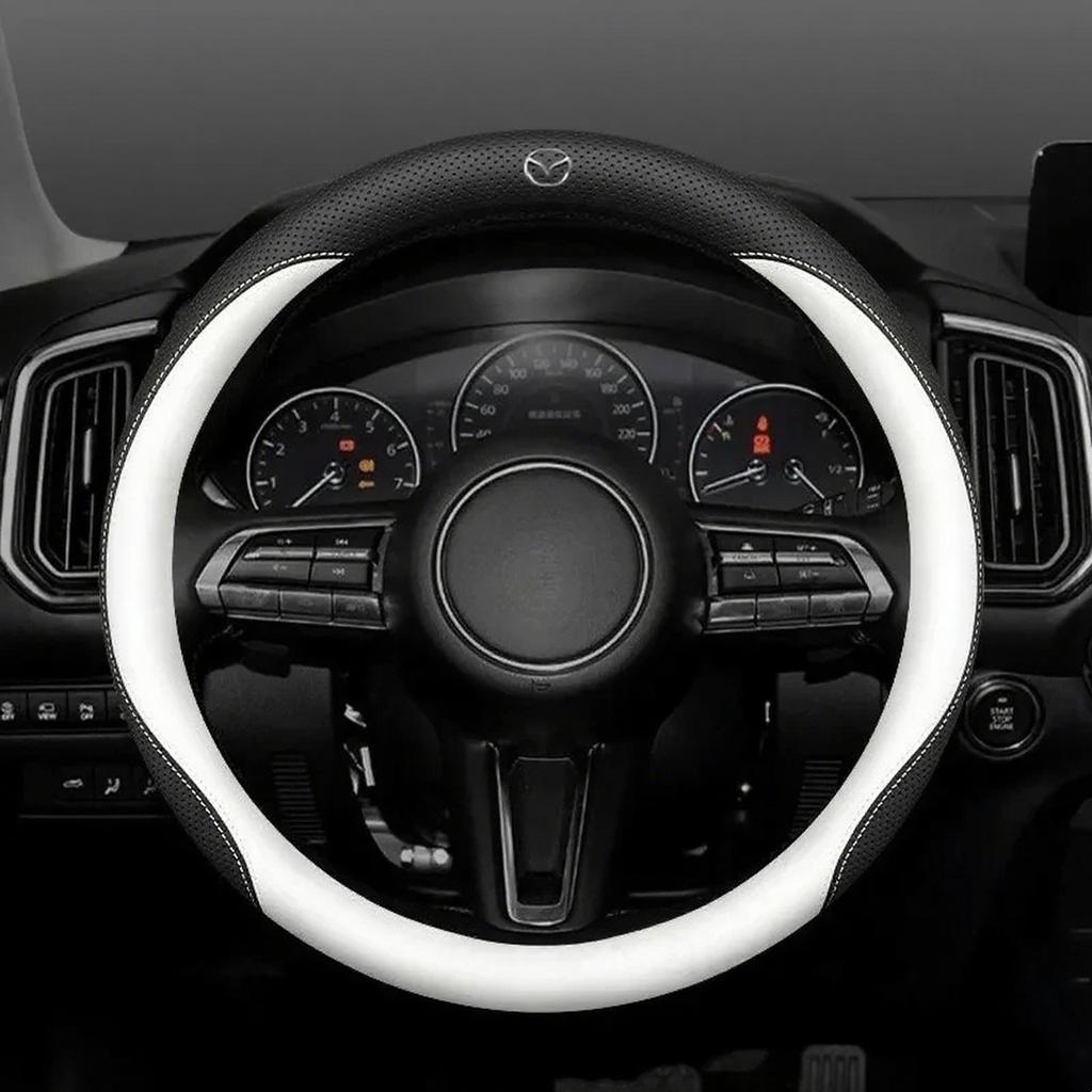 For Mazda 3 5 6 SKYACTIV Axela Atenza CX30 CX50 CX5 CX7 CX8 CX9 MX5 RX8 BT50 Suede Leather Car Steering Wheel Cover Accessories