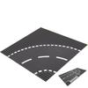 Street Scene 25x25CM Road Baseplate with Small Pegs - Single-Sided Race Track, Straight & Curved