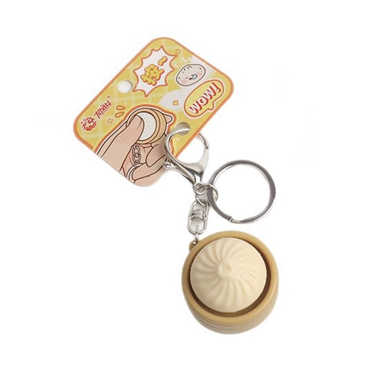 

Simulation Steamed Bun Pendant Squishy Toy Stress Relief Squeeze Keychain Cute Mini Bao Doll Fidget Toy For Home Decoration