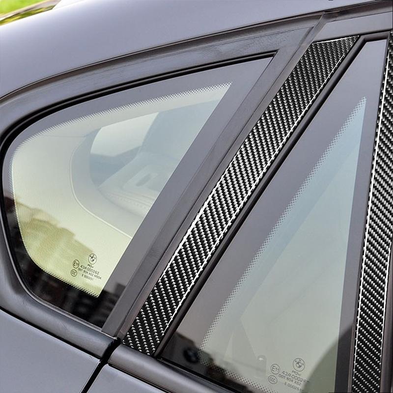 Für BMW X5 X6 F15 F16 14-18 Real Carbon Fiber Autofenster B-Säulen Dekorative Aufkleber Auto Styling Trim
