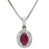 NON BRAND - Ruby 0.84ct Diamond PendantNecklace K18WG/Ruby Array