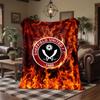Sheffield United Football Print Flannel Blanket Soft Warm Sofa Bed Throw Blanket For Home Office Bedroom