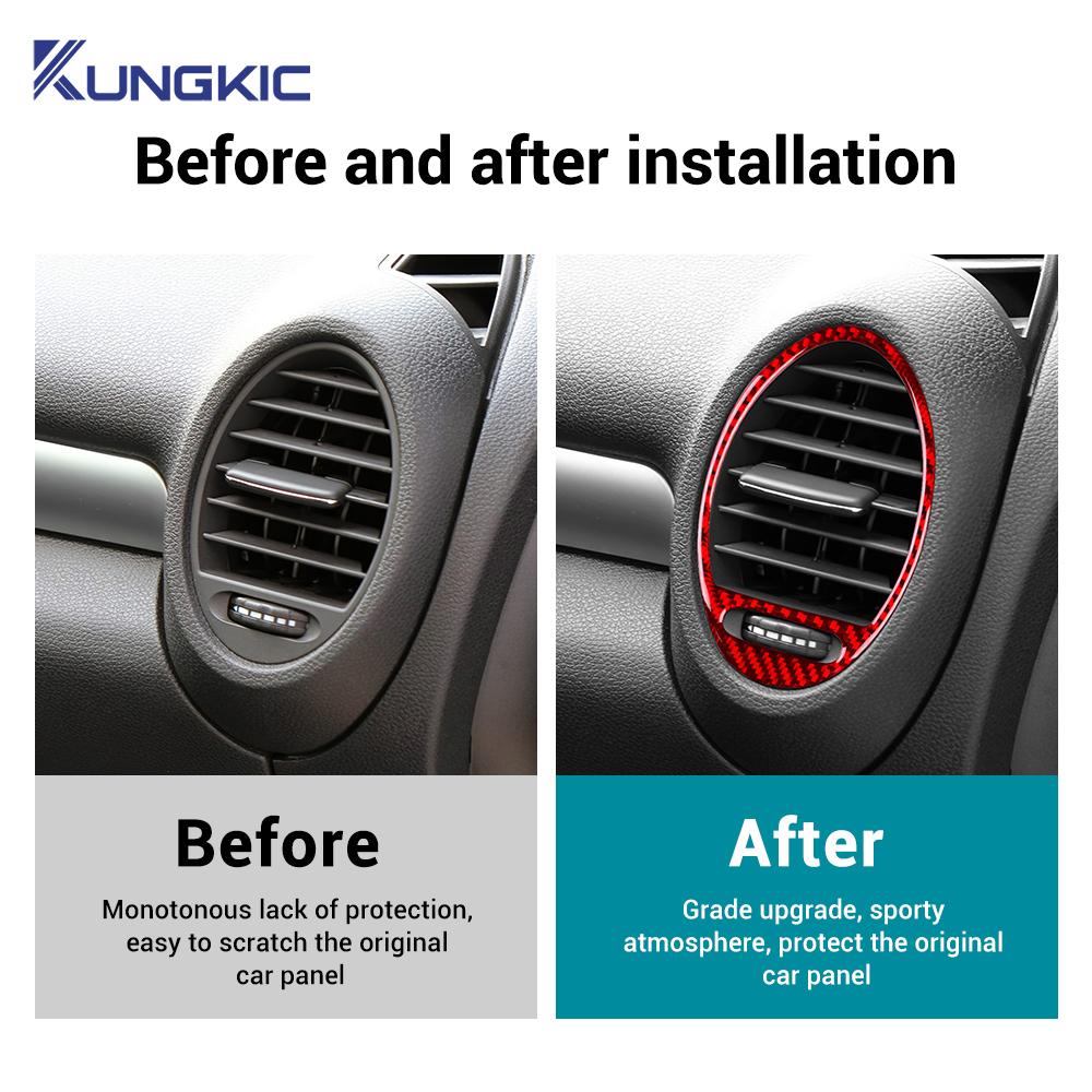 For Mercedes Benz SLK R171 2004 2005 2006 2007 2008 2009 2010 Side Air Vents Sticker Trim Accessories Real Soft Carbon Fiber
