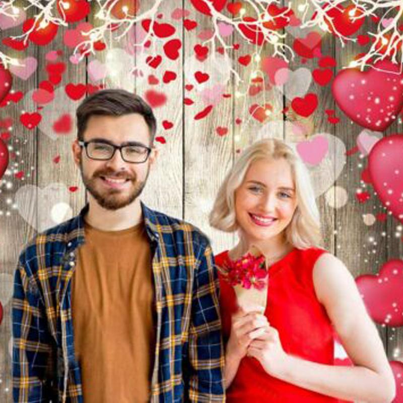 Valentine's Day Photo Photography Props Background Cloth Vinyl Backdrop Party Decor