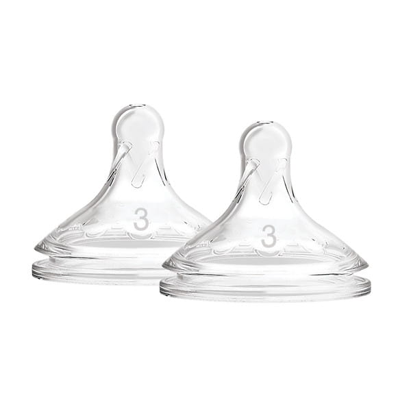 Options+ Wide Neck Bottle Nipples Level 3 (6M+), Dr Brown's