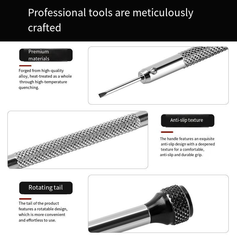 1 buc Instrument de reparat ceasuri Șurubelniță de precizie cu cinci piese Cap tăietor înlocuibil Cap de lot Culoare Aluminiu