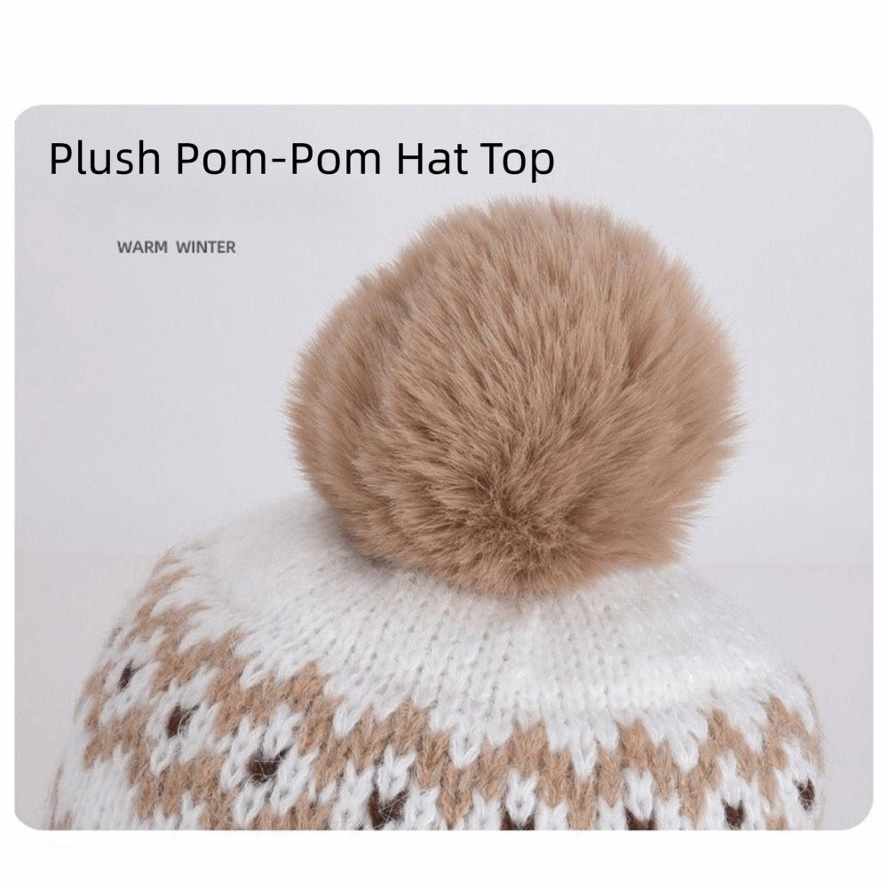 Warm Lining Pullover Cap Windproof Beanies Cap Casual Warm Hat Winter