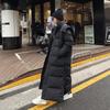 Super Long Padded Cotton Jacket Women Korean Over-The-Knee Fashion Parkas Winter Female Thick Black Down Cotton Coat