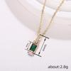 Emerald Green Lock Pendant Necklace with Micro Pave Accents