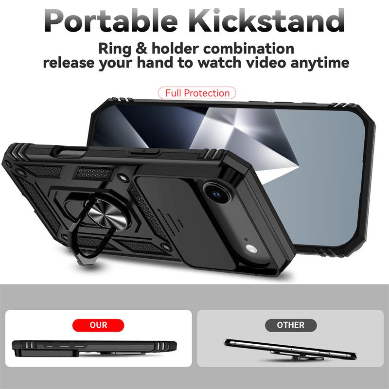 Full Cover For iPhone 17 Air Case For iPhone 17 Air 17 Pro Max Push Window Magnetic Phone Holder Case For iPhone 17 Air Case