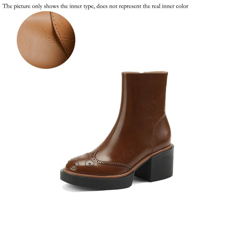 

Модные осенне-зимние женские ботинки с круглым носком и толстым каблуком, женская обувь, однотонные ботильоны, обувь на платформе, ретро ботинки-броги челси 41