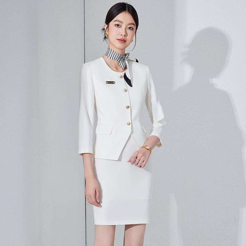 Women's Professional Workwear Suit: Skirt Set for Hotel, Salon, and Jewelry Store Managers