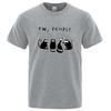 Men's High Quality Cotton Funny Cool Cat Printed Summer Casual Loose Cool T-Shirt O-Neck Male Comfortable Soft T-Shirt