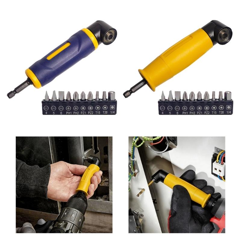 Power Tool Extension Right Angles Drill Attachment Adapter for Various Drills for Enhances Efficiency in Confined Area