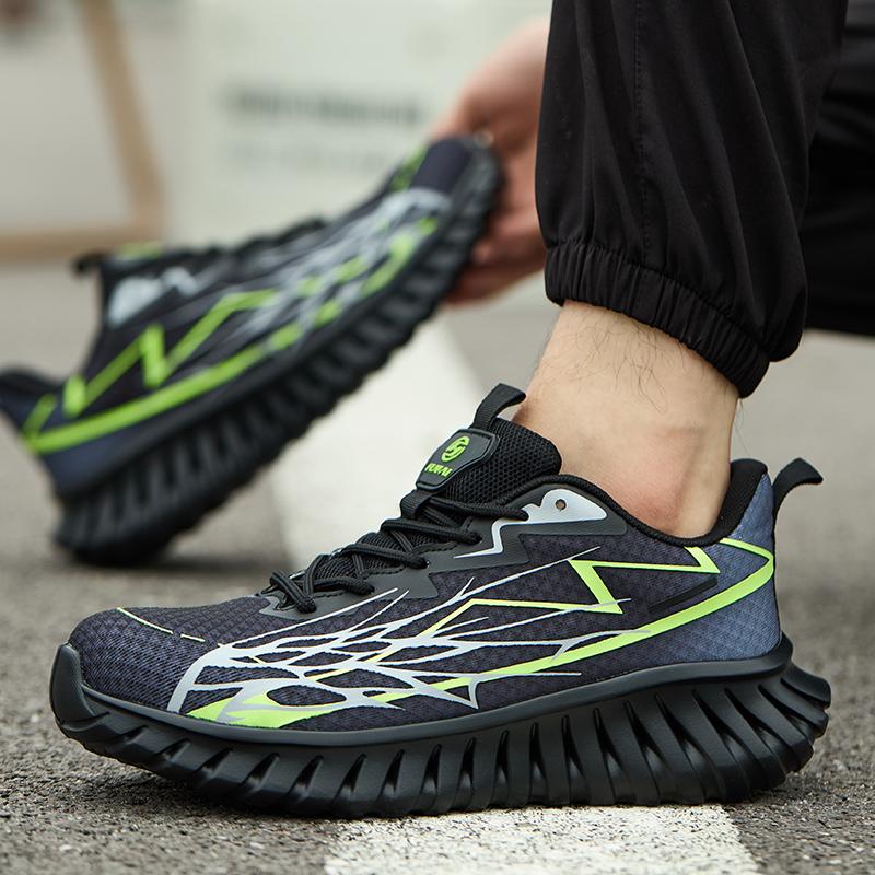 New Men Safety Shoes Anti-Smash Anti Puncture Work Shoes Security Boots Composite Toe Protection Shoes Lightweight Non-Slip