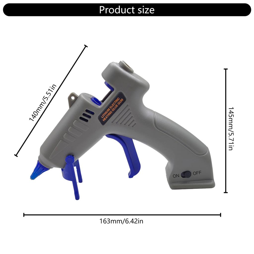 Cordless Hot Glues Guns 20W USB Rechargeable Wireless Hot Melt Glues Guns for DIY School Crafts and Quick Repairs Tool