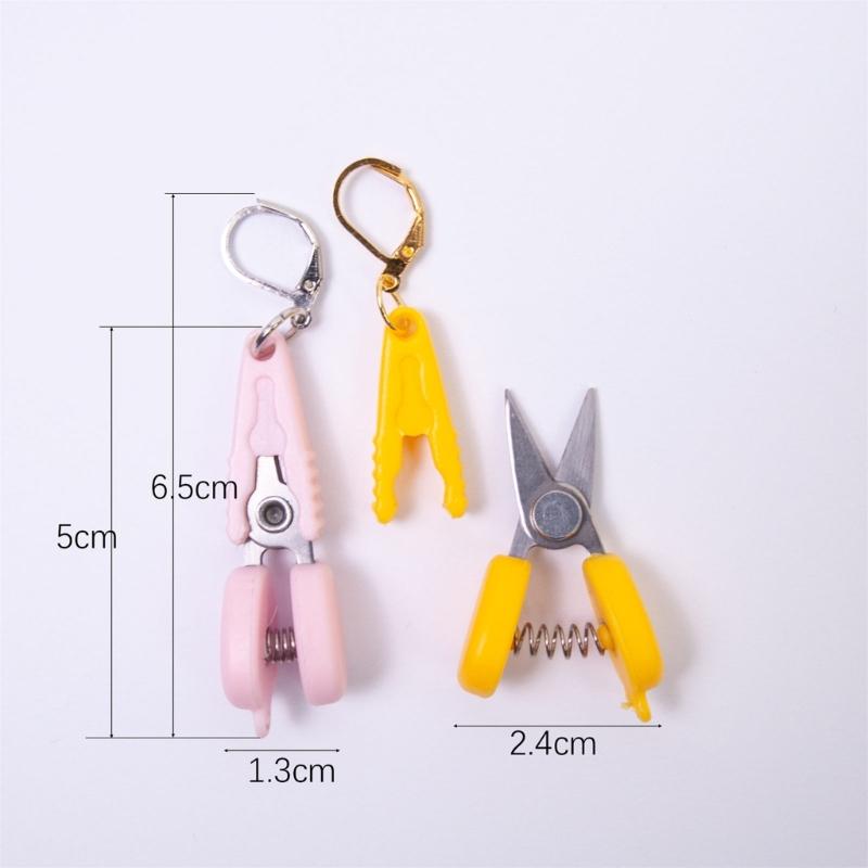 10PCS Number Stitching Marker Charm Locking Crochet Stitching Marker with Knitting Counter Scissors for Knitting Weaving