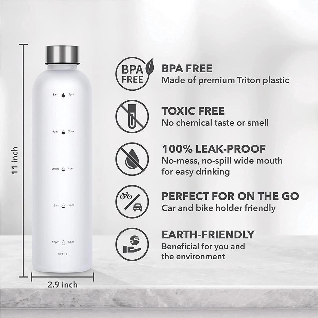 Tritan 1000ml Gradient Sports Water Bottle - Large Capacity, Portable, Outdoor Fitness Cup