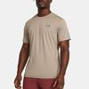 Under Armour Solid Logo Breathable Crew Neck Short Sleeve T-Shirt Men Tops Gray-Brown 1383668-203