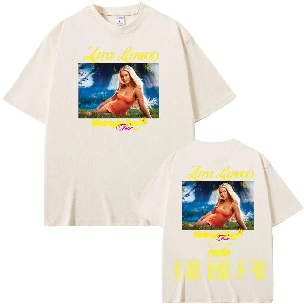 Zara Larsson-Midnight Sun 2026 T-shirt Summer newO-neck High QualityTshirts 2025new vintage 100%cotton Comfortable Camisetas