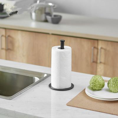 Tischständer Taschentuchhalter Küchenrolle Edelstahl Aufbewahrungsorganizer Regal Schwarz Zuhause Toilette Tischplatte Papierhalter