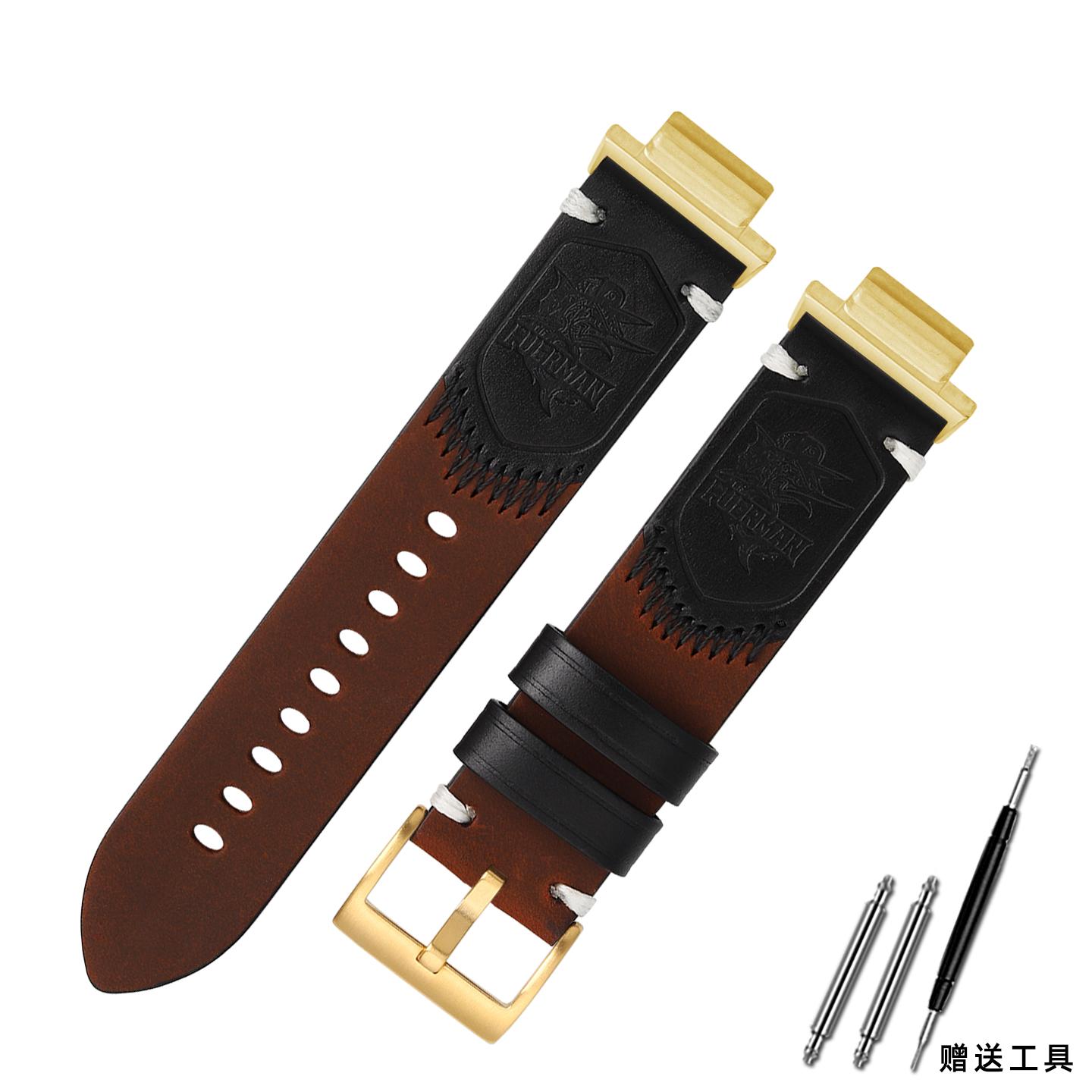 

GA2100 Retro Cowhide watch strap For Casio G-SHOCK GA-2100 2110 GBM-2100 Modified Genuine leather bracelet men band Accessories GBM-2100