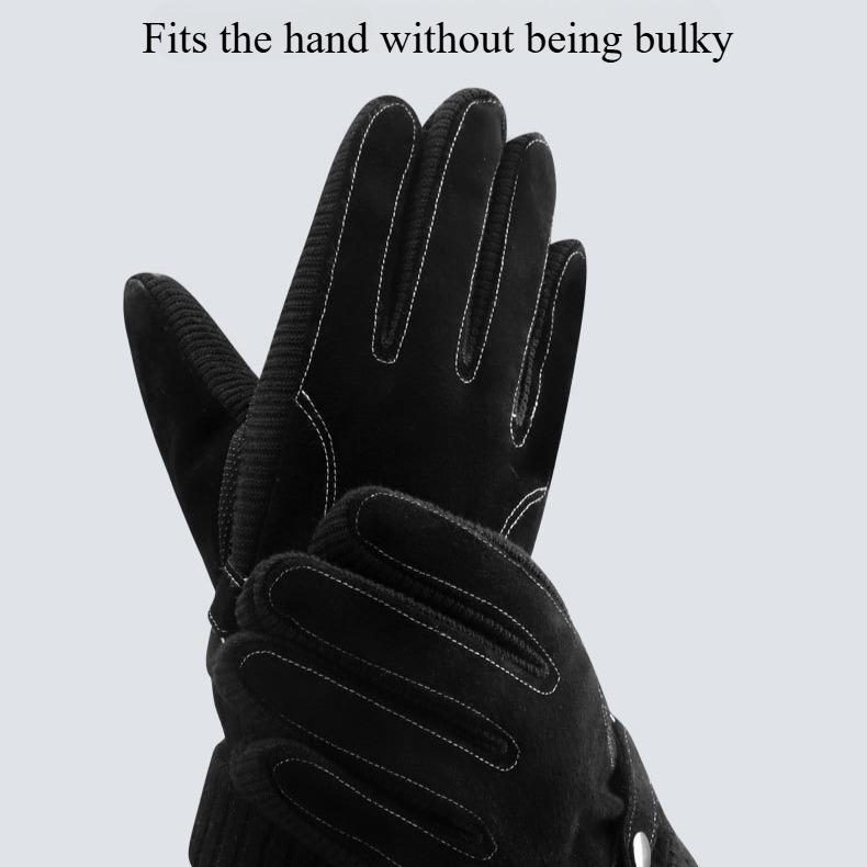 Motorcycle Glove Warm Windproof Riding Glove Winter Gloves PU Leather Men Gloves Korean Mittens