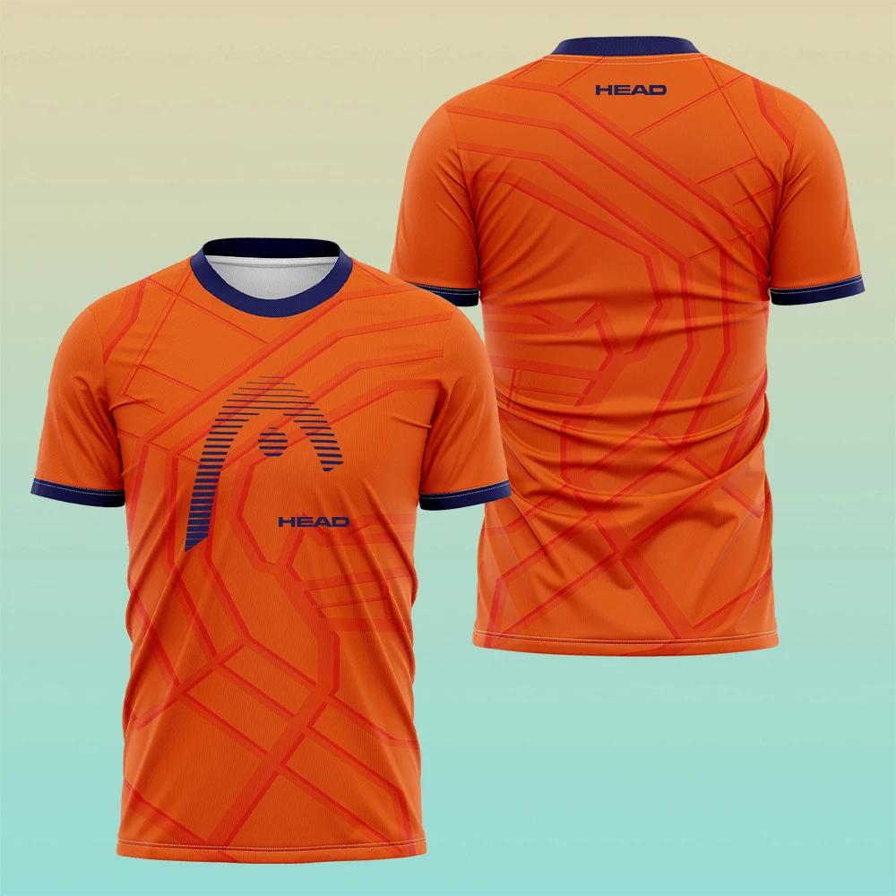 Sommer 3D-Druck Herrenbekleidung Hochwertiges Atmungsaktives Sport-T-Shirt Outdoor Tennis Badminton Training Kurzarm Lässiges Bequemes Top T-Shirt