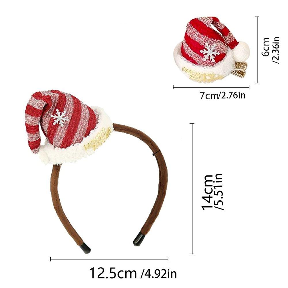 Veselé Vánoce Dekor Vánoční čepice Čelenka Hvězda Dětská Spona do vlasů Paroh dětská