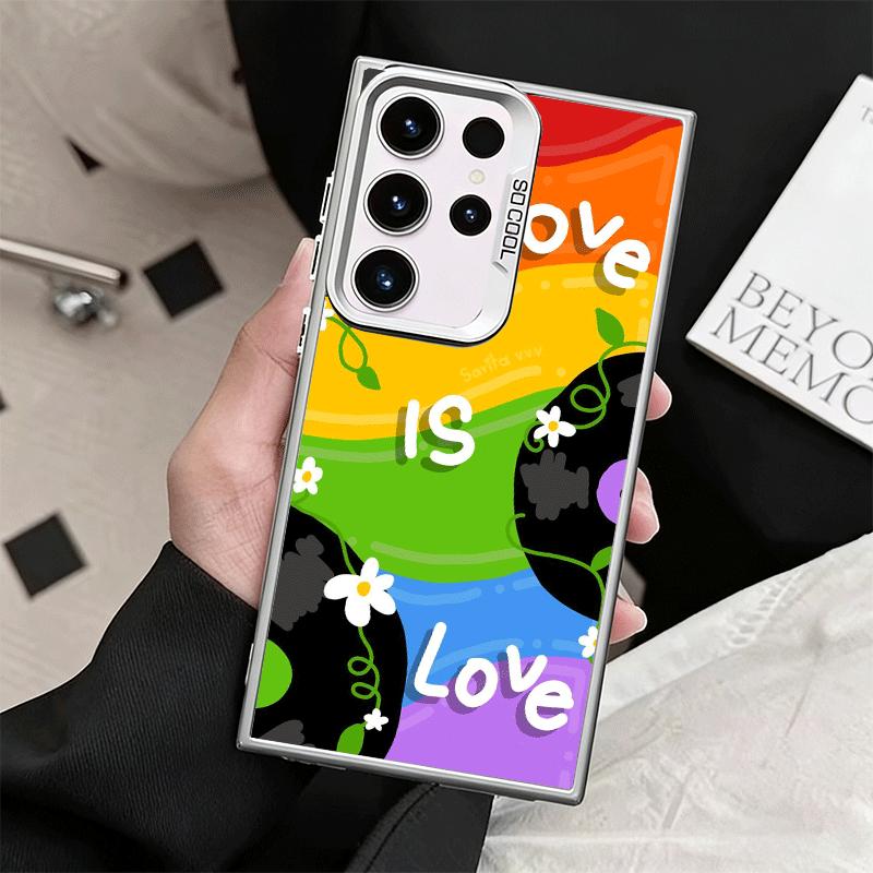 LGBT Rainbow Love Is Love Shockproof Phone Case for Samsung Galaxy S26 Edge S25 Ultra S24 FE S23 Plus S21 Cover Anti Fall Fundas