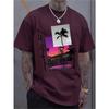 Men's Fashionable Round Neck T-shirt, Versatile Short Sleeves