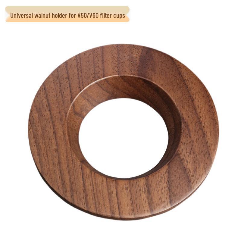 

Solid Wood Coffee Filter Holder for V60/Origami - Cone & Cake Base, V01/V02 Compatible