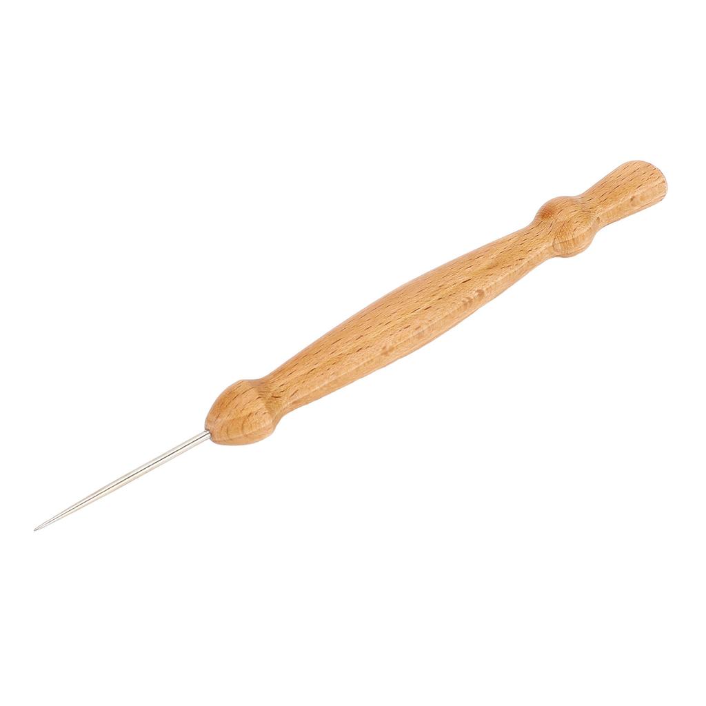 Outil Alêne à Coudre Manche en Bois Précision Pointe Effilée Outil Alêne Multifonctionnel pour Cuir Tissu Handc