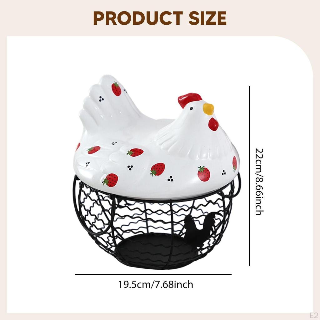Basket, Decorative Egg Holder for Fresh Eggs, Fruit, Vegetables And Snack Storage Basket