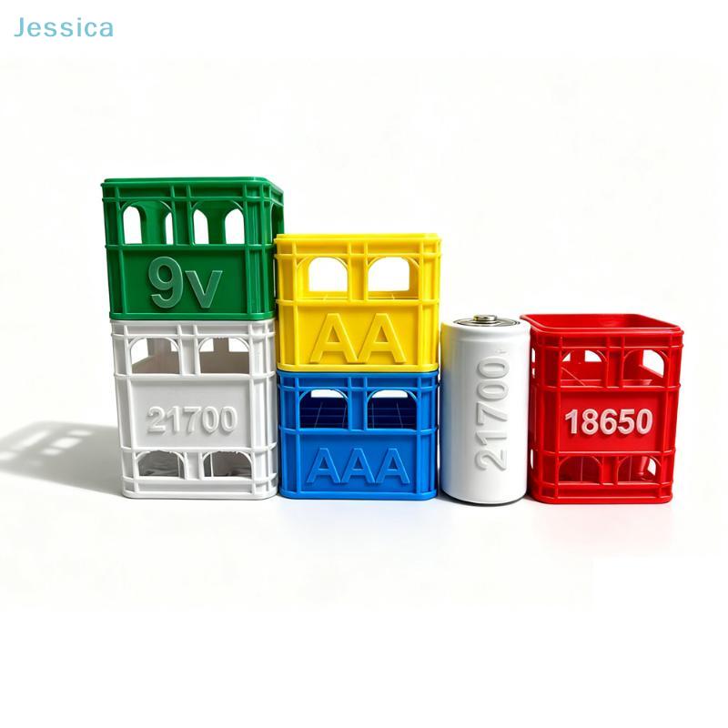 3D-gedruckte Bierkisten-Stil Batterieaufbewahrungsbox Nein. 5 Aa Nein. 7 Aaa 18650 Batterie Stapelbarer Aufbewahrungskorb