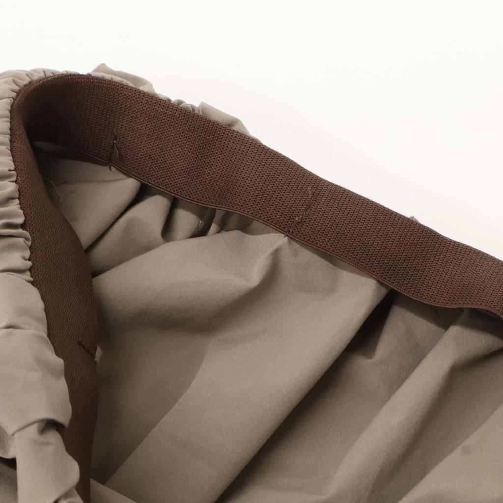 BALLSEY Beige Stretch Taffeta Random Tuck Long Skirt Skirt 36 greigeUsed