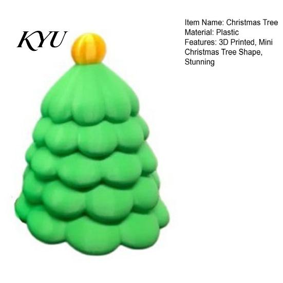 Small Jewelry Organizer Christmas Tree Shaped Mini Storage Box, 3D Printed Green Cute Festive Room Decor Desktop Ornament, Decorative Trinket Box for