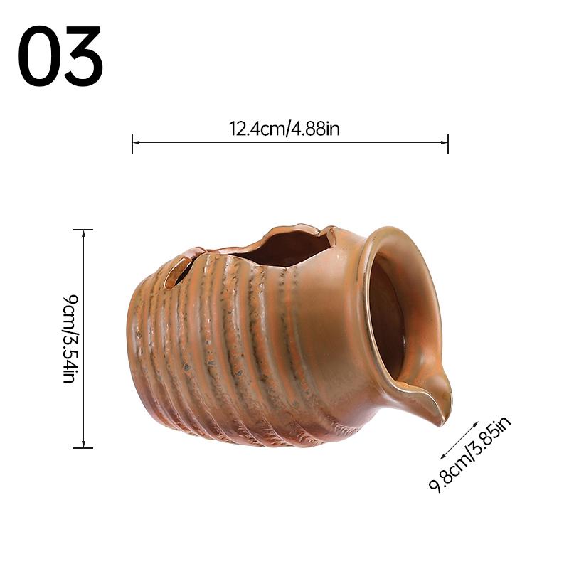 Circulating Water Clay Pot Waterfall Jar Courtyard Fountain Fish Tank Indoor Garden Decor Ceramic Jar Outdoor Ornament Landscape