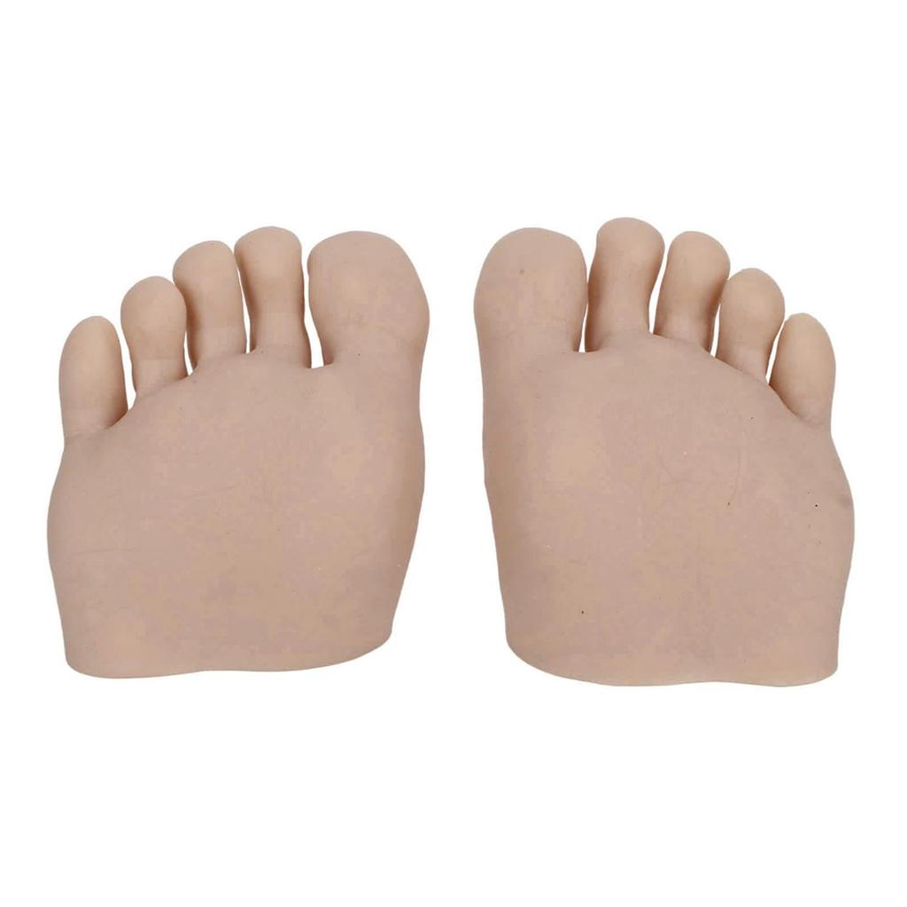 Practice Fake Foot Model with Half Foot Design Movable Soft Silicone Prosthetic Manicure Tool for Nail Art Training