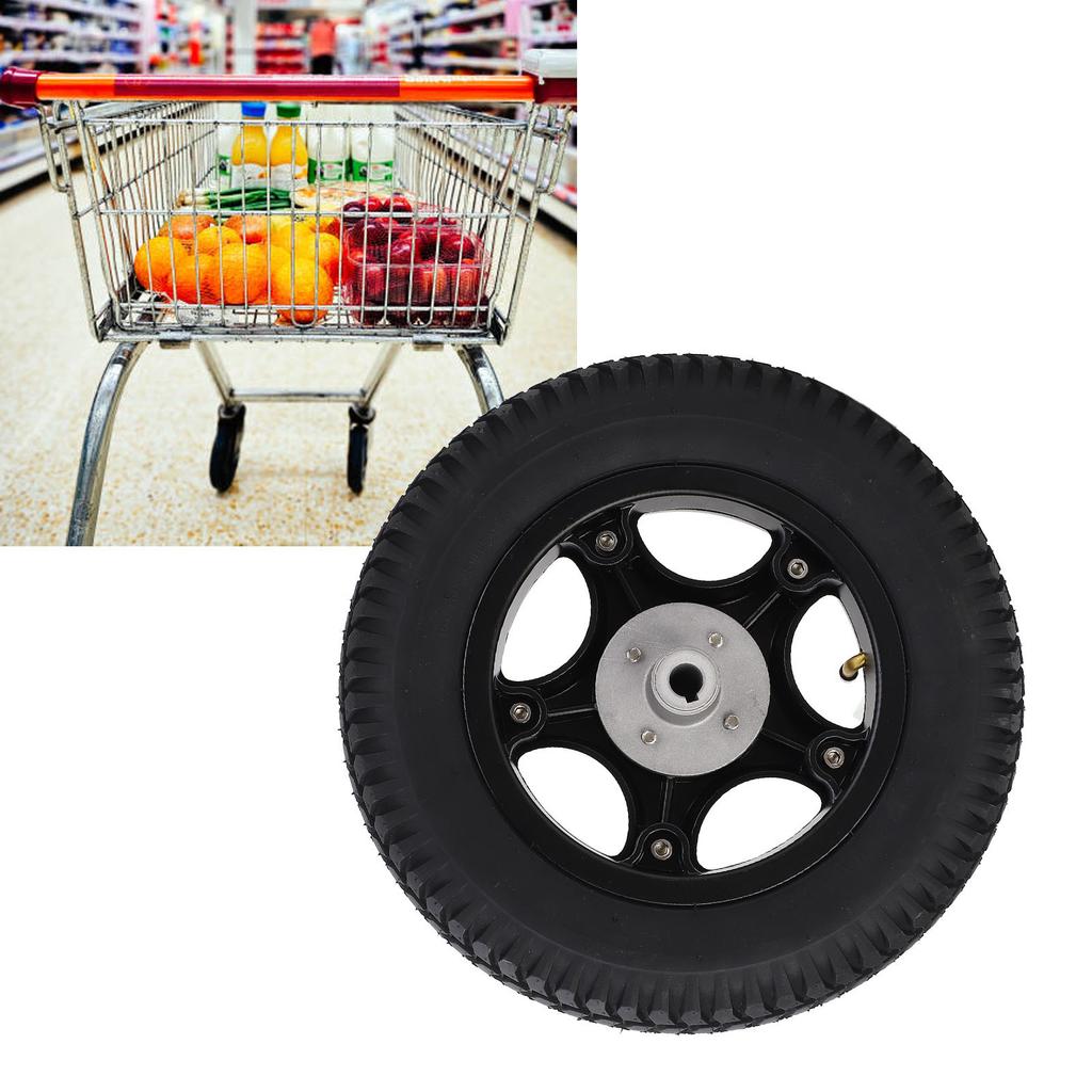 14 Inch Inflatable Wheel 17mm Mounting Hole 150KG Load Bearing 3.00-8 Connector Non Slip Rubber Wheel for Handcart