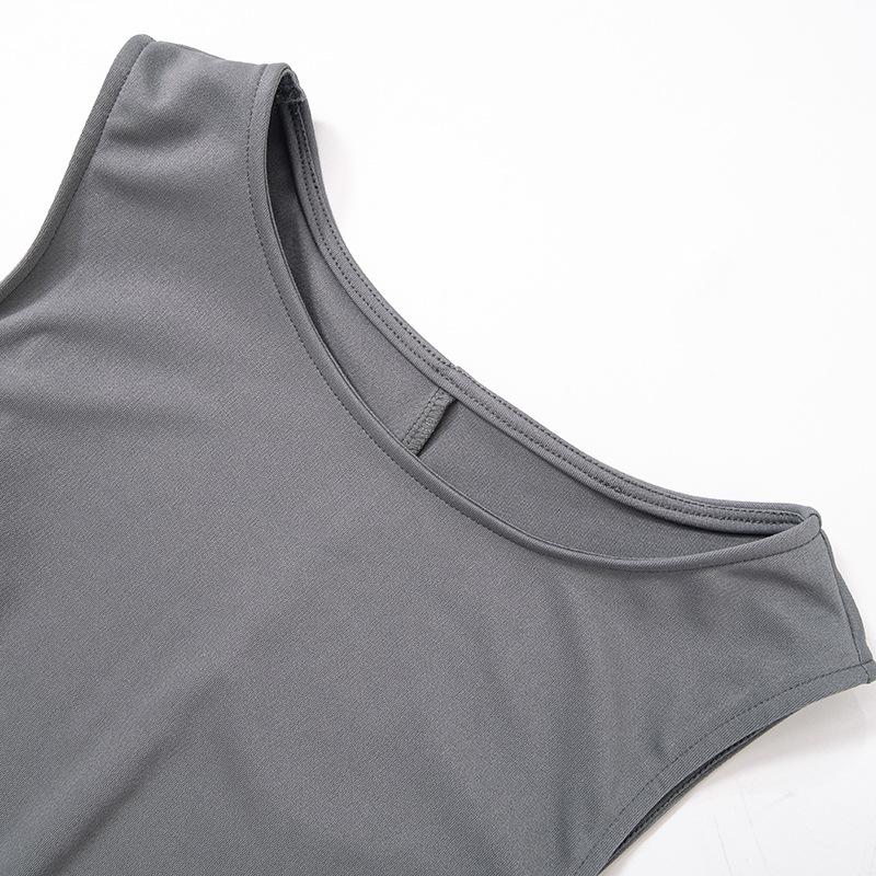 Summer Pure Color Round Neck Sleeveless Hip-hugging Casual Women's Dresses