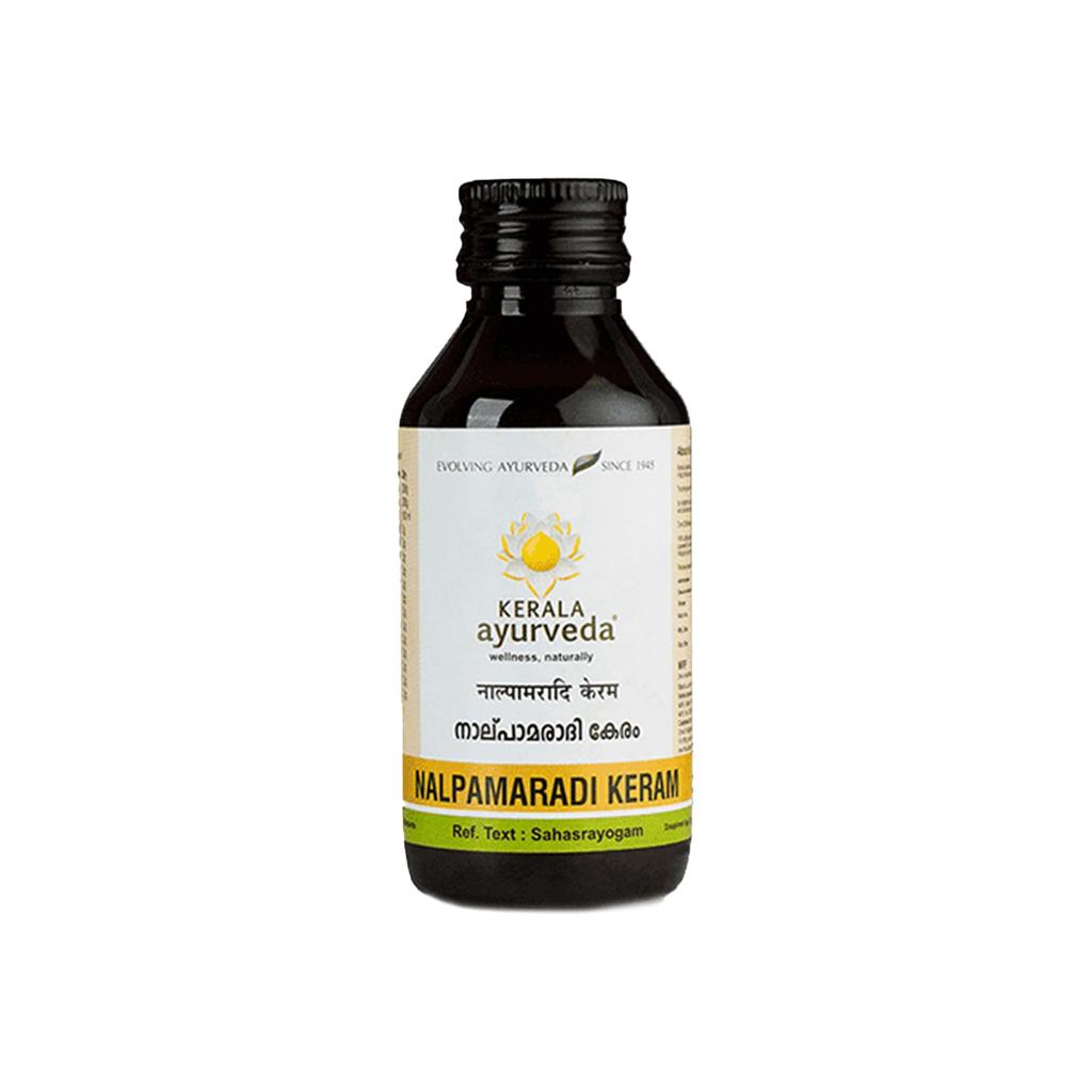 Kerala Ayurveda Nalpamaradi Keram | Ayurvedic Tan Removal & Pigmentation Oil for Face & Body | Turmeric Oil for Glowing Skin & Radiance | 200 Ml