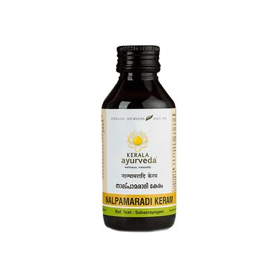 Kerala Ayurveda Nalpamaradi Keram | Ayurvedic Tan Removal & Pigmentation Oil for Face & Body | Turmeric Oil for Glowing Skin & Radiance | 200 Ml