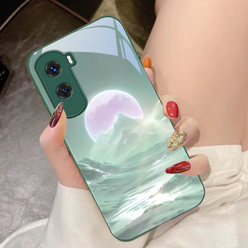 Mountain And River Day For Honor 200 90 8X 9X Pro Lite P50 P40 Nova 10 11i P60 Magic4 6 Mate 20 50 Tempered Glass Phone Case