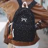 Schoolbag Velvet Backpack Women's High-value Bow Middle School Student Backpack Korean Corduroy Commuting Light Schoolbag