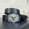 Amerikaanse Western Cowboy Retro Reliëf Jeans Riem Herenriem
